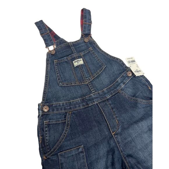 NWT! OshKosh B'gosh Girls Sparkle Denim Overalls SIZE-8 - Picture 3 of 4